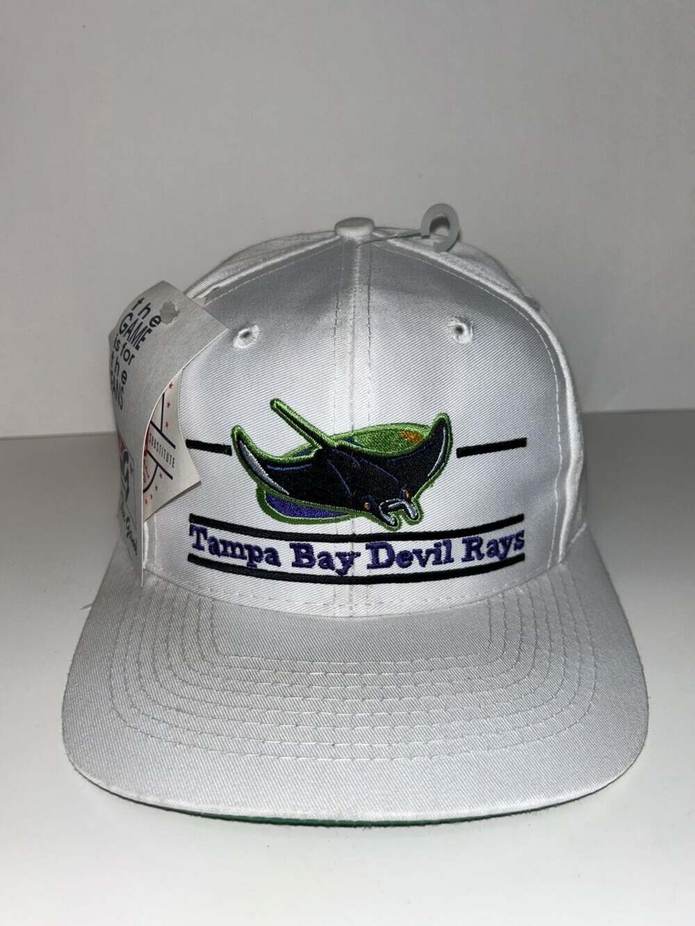 Vintage MLB Tampa Bay Devil Rays The Game Split Bar Twill Snapback Cap / Hat